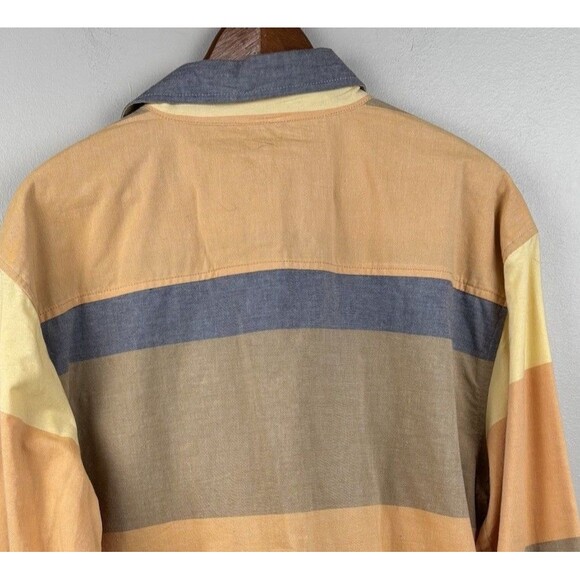 Decibel Men's Long Sleeve Button Up Flannel Shirt Color Block Size 2XL Pocket - Picture 11 of 12